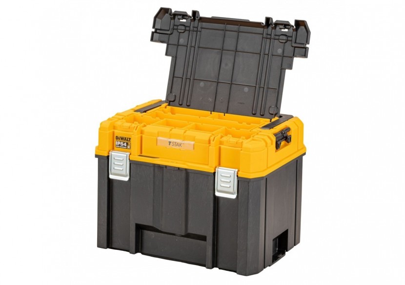 Coffret TSTAK IP54 - grande contenance avec organiseur supérieur et longue poignée - DWST83343-1 - Dewalt
