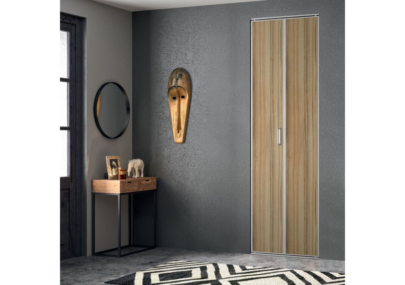 Façade de placard pliante 1 portes Sao Tomé mélaminé bois - Kazed : Confort'Mat