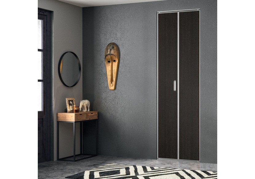 Façade de placard pliante 1 portes Sao Tomé mélaminé bois - Kazed : Confort'Mat