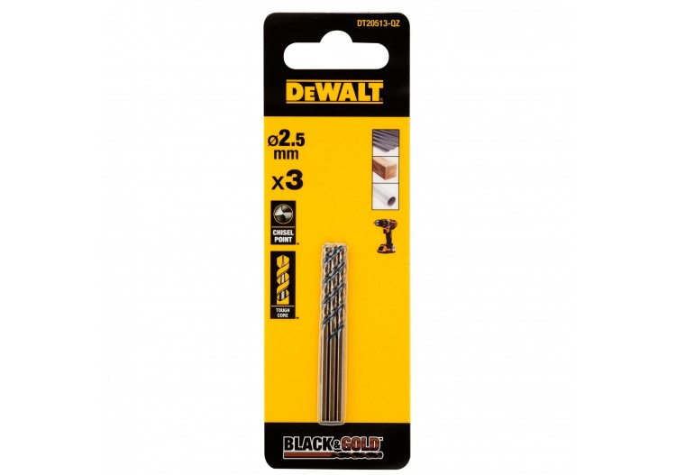 Foret Black&Gold Hss-G 2.5X30X57mm - DT20513-QZ - Dewalt