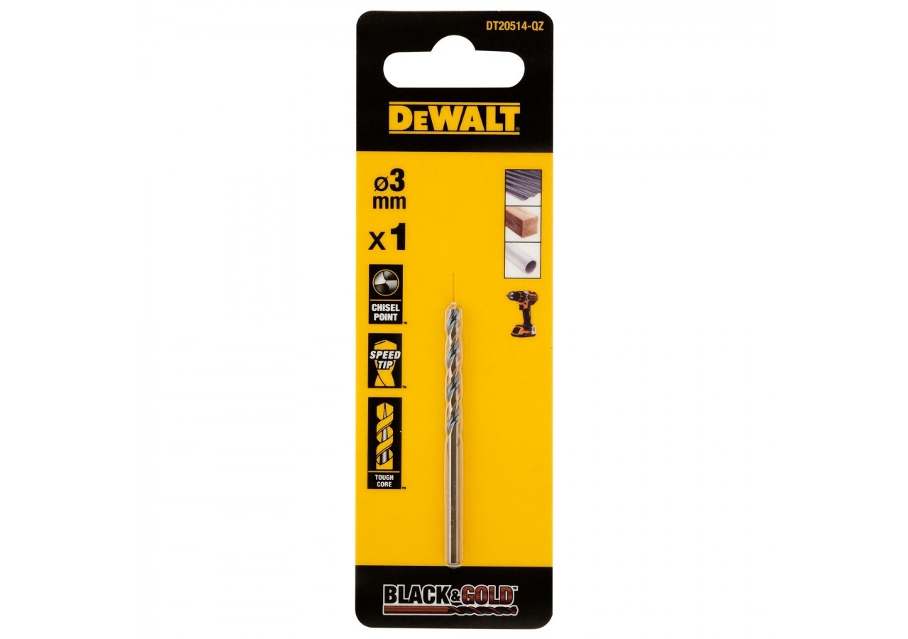 Foret Black&Gold Hss-G 3X33X61mm - DT20514-QZ - Dewalt