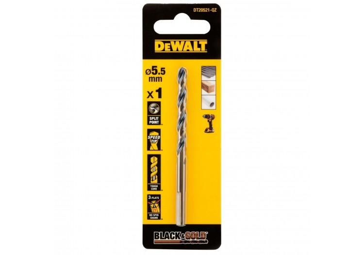 Foret Black&Gold HSS-G 5.5x57x93mm - DT20521-QZ - Dewalt