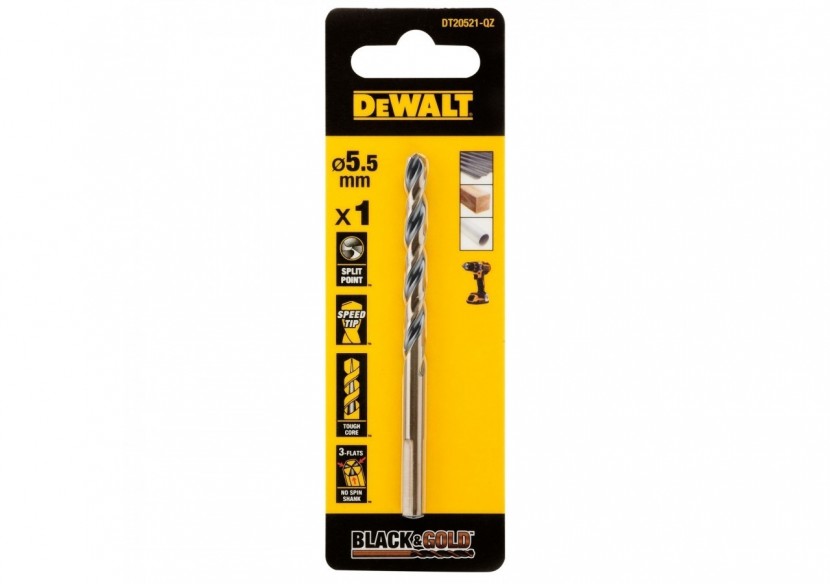 Foret Black&Gold HSS-G 5.5x57x93mm - DT20521-QZ - Dewalt