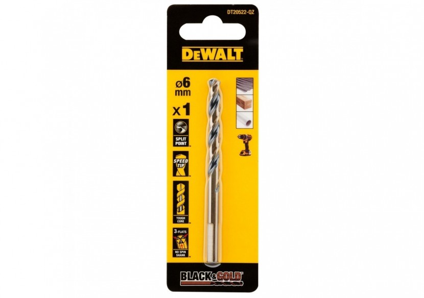 Foret Black&Gold HSS-G 6.5x63x101mm - DT20523-QZ - Dewalt