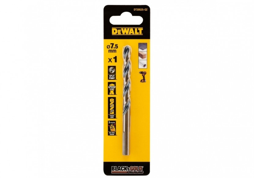 Foret Black&Gold Hss-G 7.5X69X109mm - DT20525-QZ - Dewalt