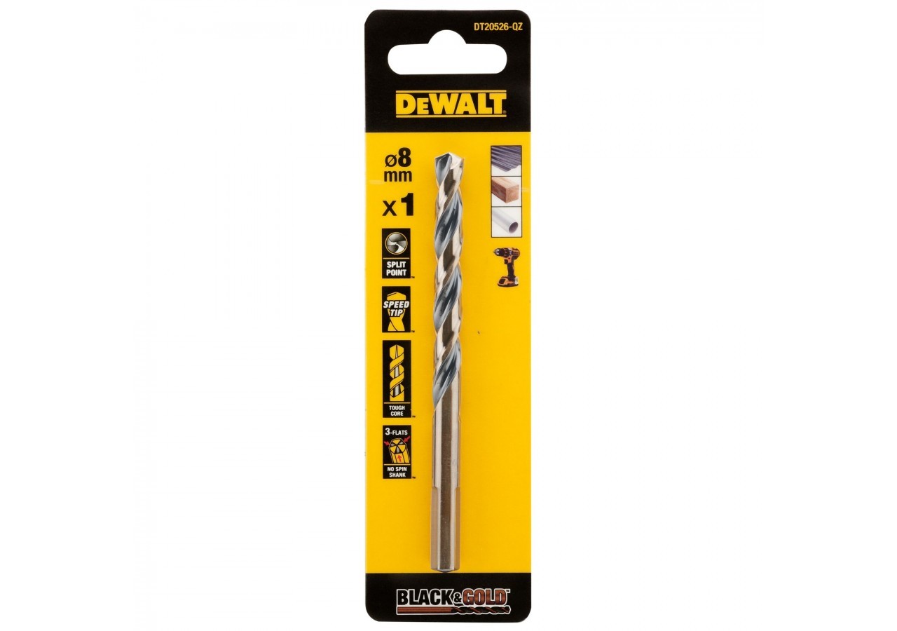 Foret Black&Gold HSS-G 8x75x117mm - DT20526-QZ - Dewalt