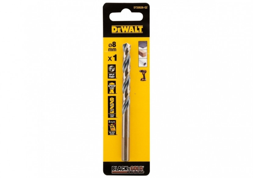 Foret Black&Gold HSS-G 8x75x117mm - DT20526-QZ - Dewalt