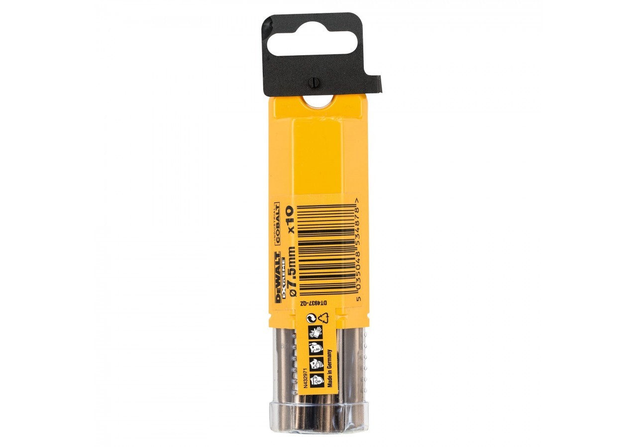 Foret Métal Hss-Co Extreme 10 Pièces 7.5X69X109mm - DT4937-QZ - Dewalt