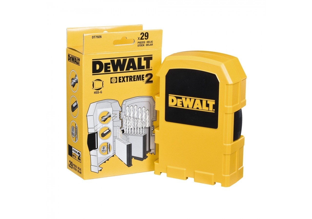 Coffret plastique de 29 forets métal HSS-G Extreme - DT7926-XJ - Dewalt