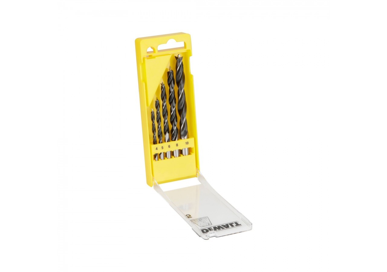 Coffret plastique de 5 mèches à bois 3 Pointes - DT4535-QZ - Dewalt