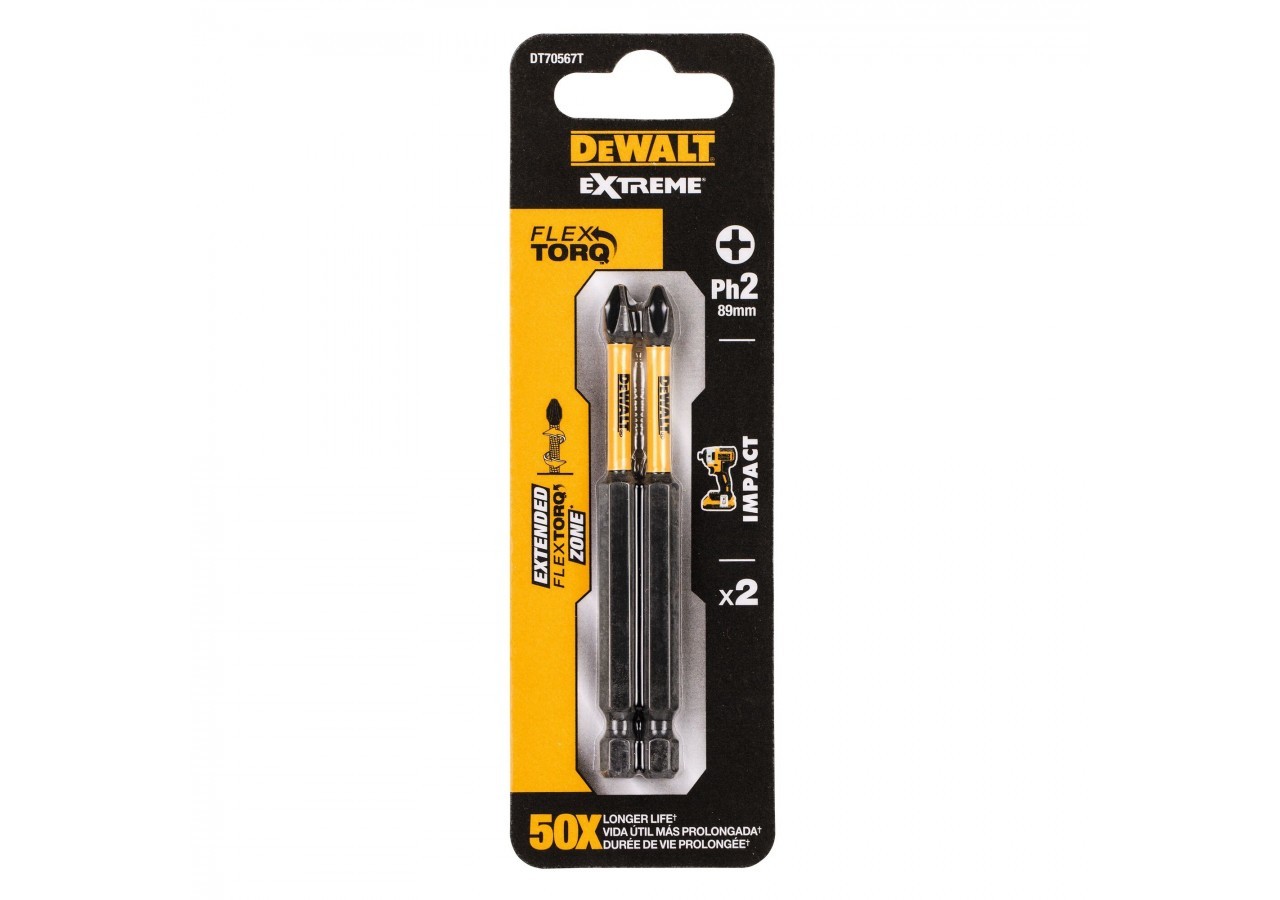 FR Impact Torsion 2 x PH2 89mm - DT70567T-QZ - Dewalt