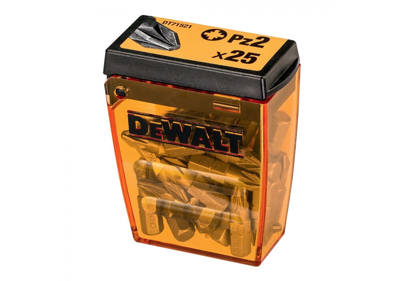 Boite de 25 embouts de vissage Pz2 25mm - DT71521-QZ - Dewalt