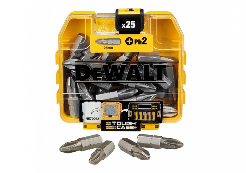 Boite de 25 embouts de vissage Ph2 25mm - DT71522-QZ - Dewalt Boite de 25 embouts de vissage Ph2 25mm - DT71522-QZ - Dewalt