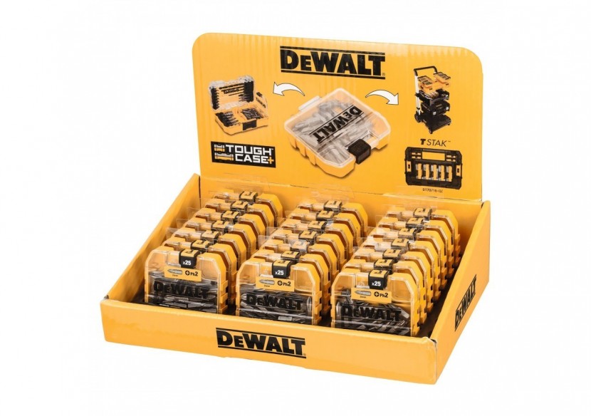 Boite de 25 embouts de vissage Ph2 25mm - DT71522-QZ - Dewalt Boite de 25 embouts de vissage Ph2 25mm - DT71522-QZ - Dewalt