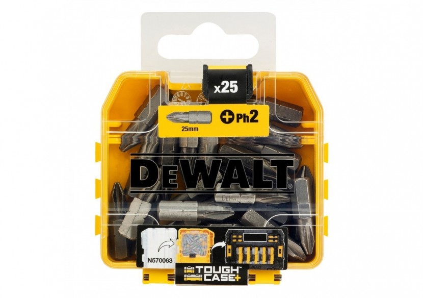 Boite de 25 embouts de vissage Ph2 25mm - DT71522-QZ - Dewalt Boite de 25 embouts de vissage Ph2 25mm - DT71522-QZ - Dewalt