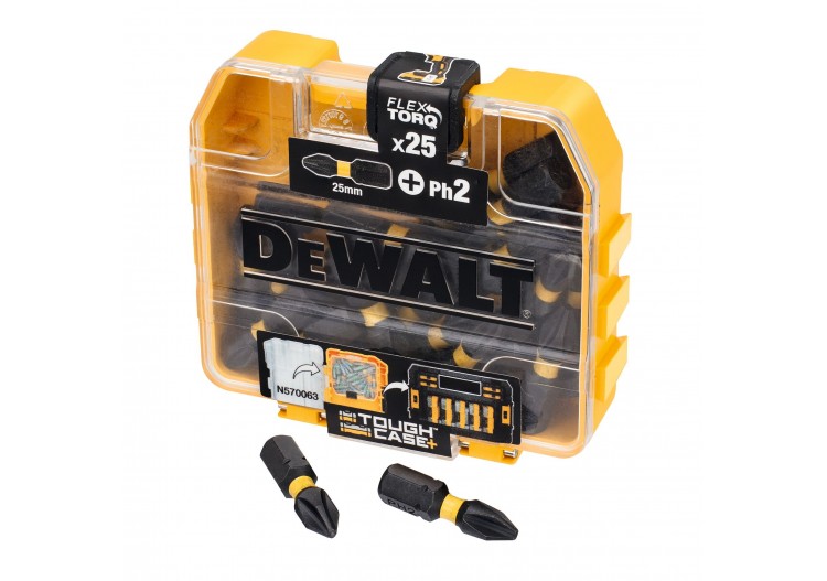 25 embouts de vissage Impact Torsion Ph2 en boite Tic Tac - DT70555T-QZ - Dewalt