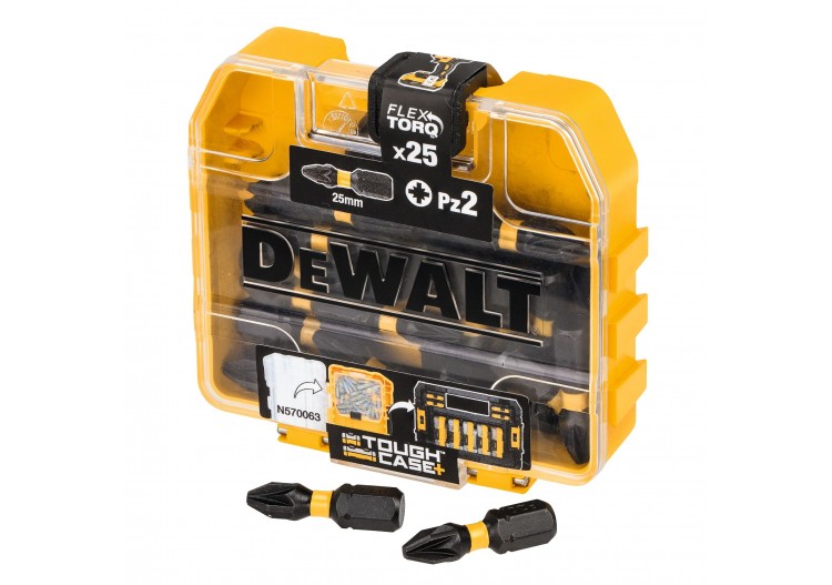 25 embouts de vissage Impact Torsion Pz2 en boite Tic Tac - DT70556T-QZ - Dewalt