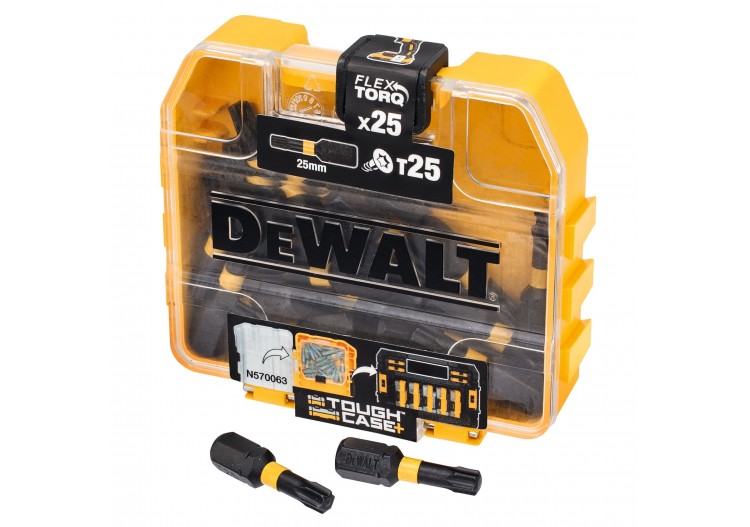 25 embouts de vissage Impact Torsion T25 en boite Tic Tac - DT70558T-QZ - Dewalt