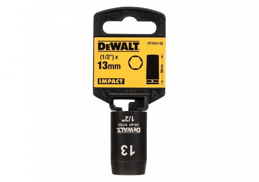 Douilles Impact Diamètre 13 mm 1/2" - DT7531-QZ - Dewalt Douilles Impact Diamètre 13 mm 1/2" - DT7531-QZ - Dewalt