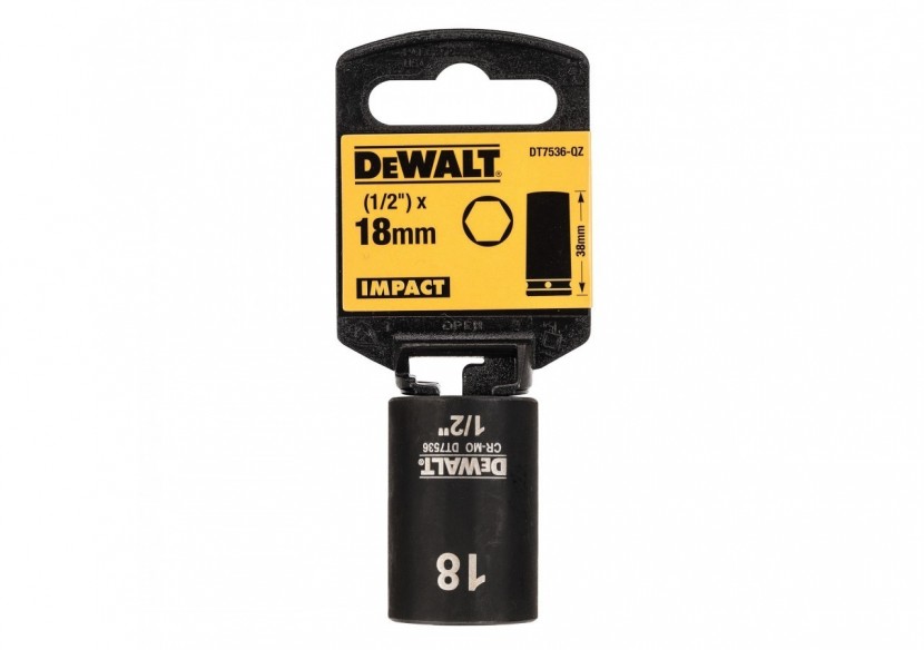 Douilles Impact Diamètre 18 mm 1/2" - DT7536-QZ - Dewalt Douilles Impact Diamètre 18 mm 1/2" - DT7536-QZ - Dewalt