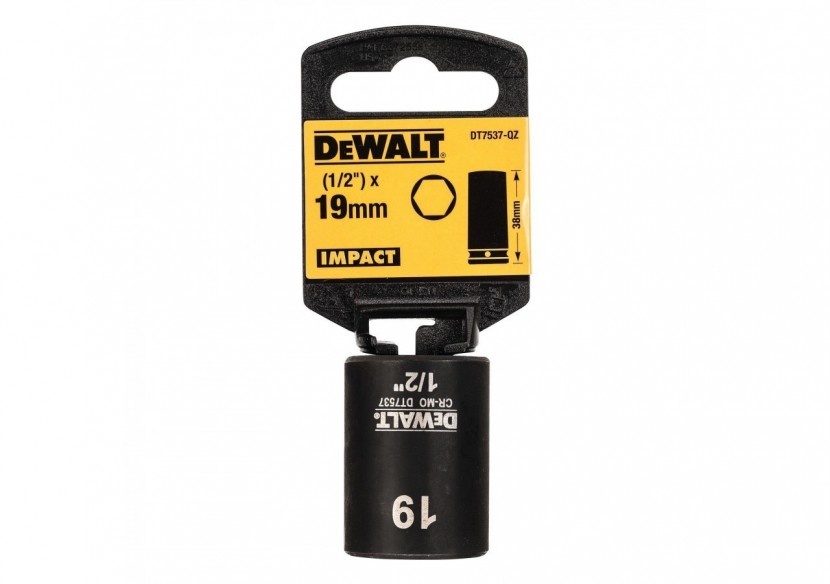 Douilles Impact Diamètre 19 mm 1/2" - DT7537-QZ - Dewalt Douilles Impact Diamètre 19 mm 1/2" - DT7537-QZ - Dewalt