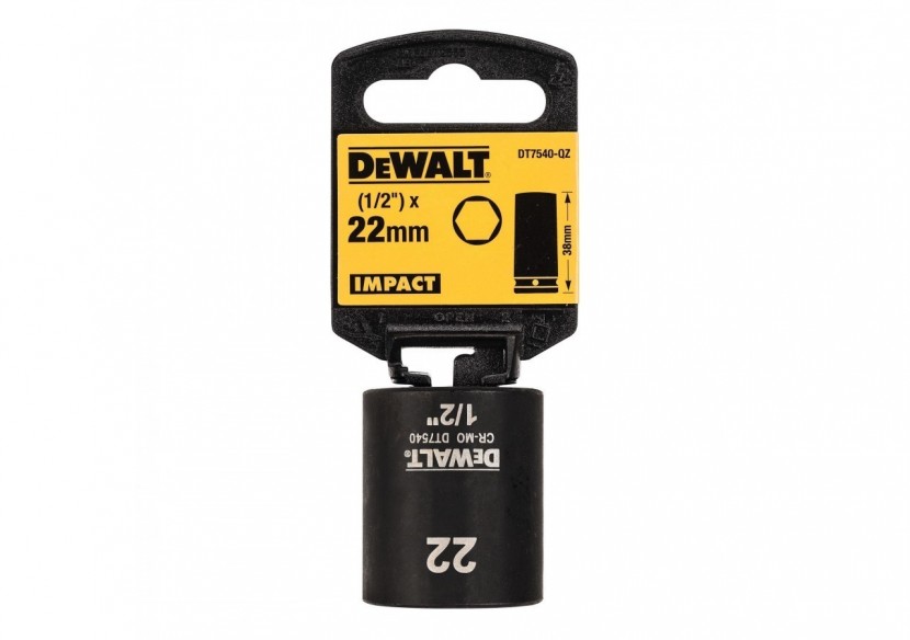 Douilles Impact Diamètre 22 mm 1/2" - DT7540-QZ - Dewalt Douilles Impact Diamètre 22 mm 1/2" - DT7540-QZ - Dewalt