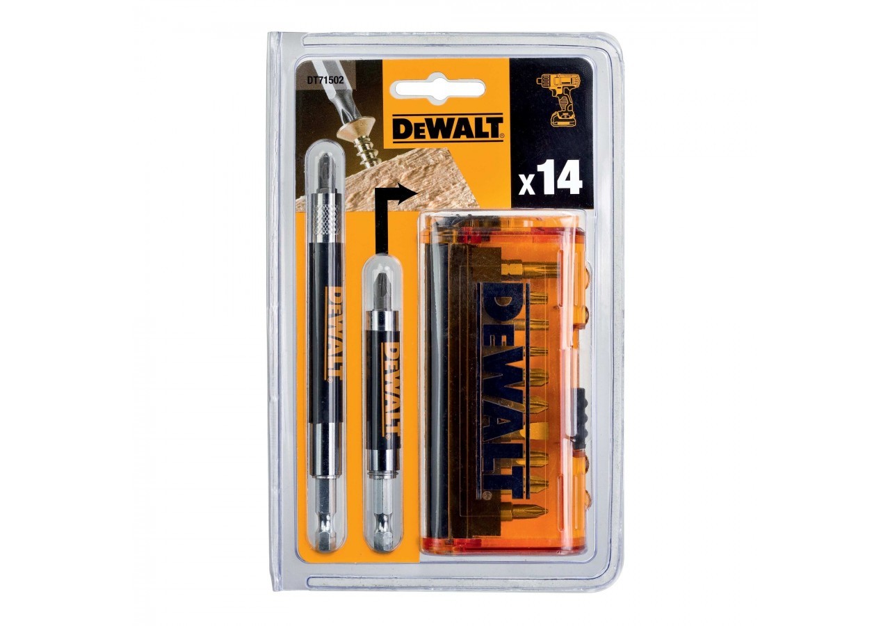 Coffret de 14 pièces avec embouts de vissage 25mm - DT71502-QZ - Dewalt