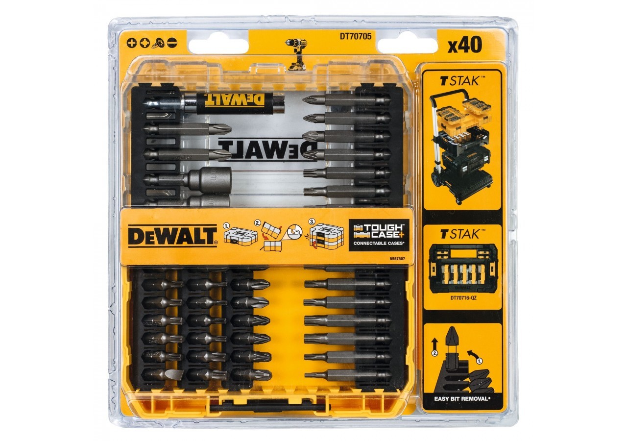 Petit coffret TOUGHCASE 40 pièces - DT70705-QZ - Dewalt