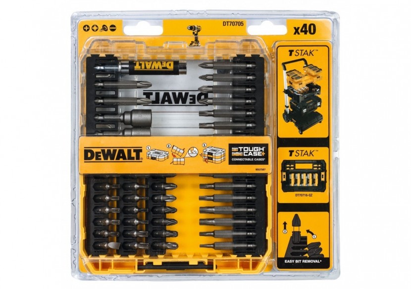 Petit coffret TOUGHCASE 40 pièces - DT70705-QZ - Dewalt