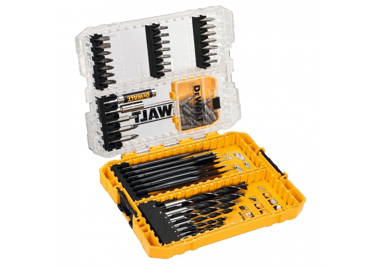 57pc Drill Drive Set with Brad Point and Extreme Flatwood Bits - DT70758-QZ - Dewalt