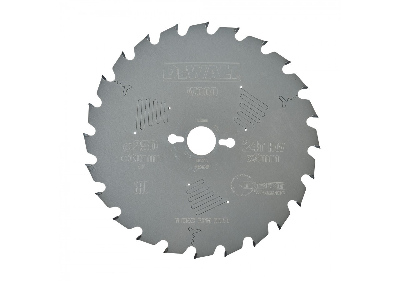 Lame de scie circulaire stationnaire Extreme Workshop 250x30mm, 24 dents - DT4311-QZ - Dewalt