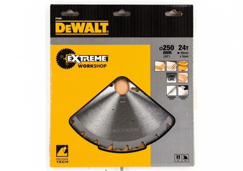 Lame de scie radiale 250x30,4mm, 24 dents - DT4301-QZ - Dewalt Lame de scie radiale 250x30,4mm, 24 dents - DT4301-QZ - Dewalt