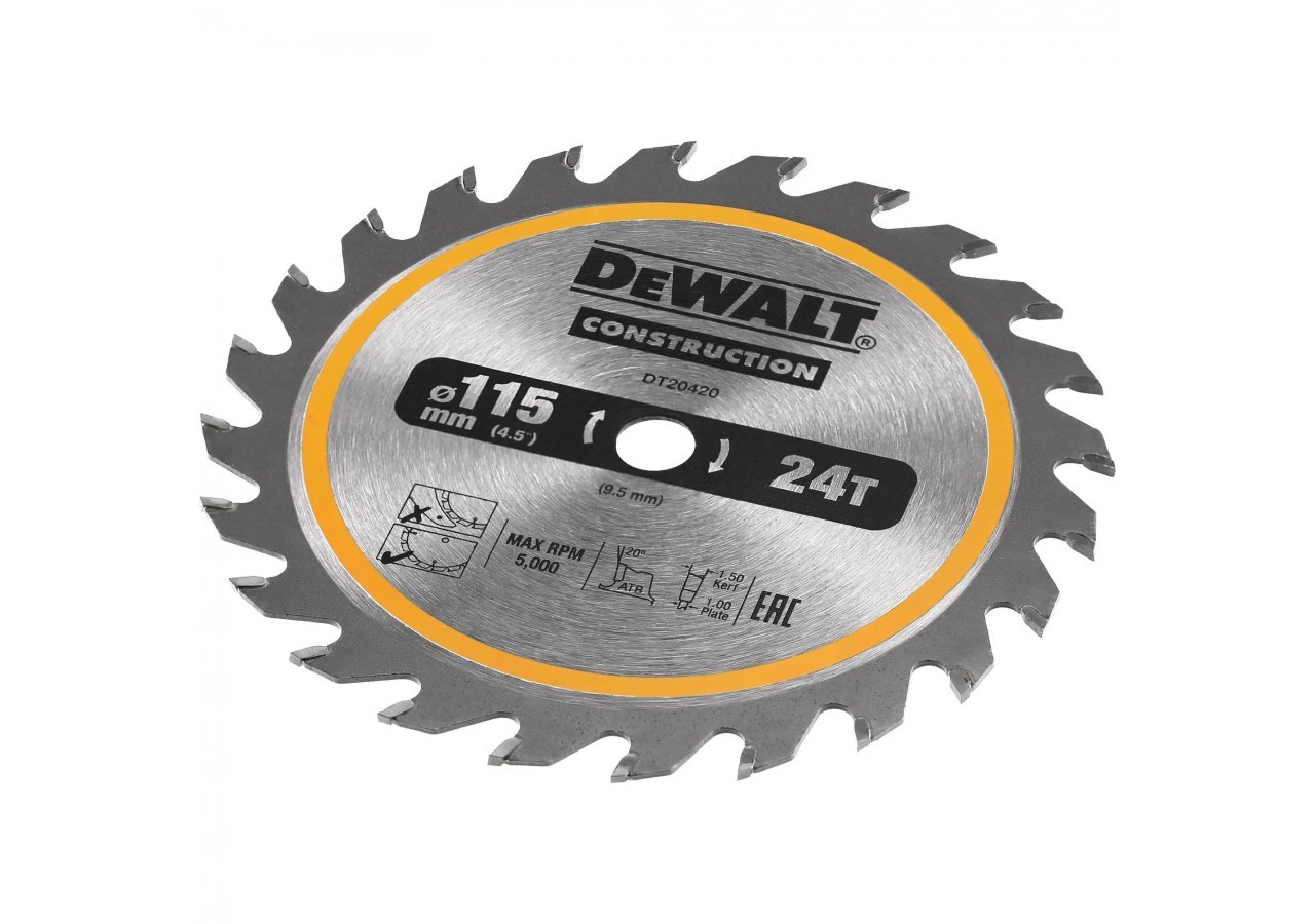 Construction Circ Saw Blade Cordless - Framing 115mm 24T - DT20420-QZ - Dewalt