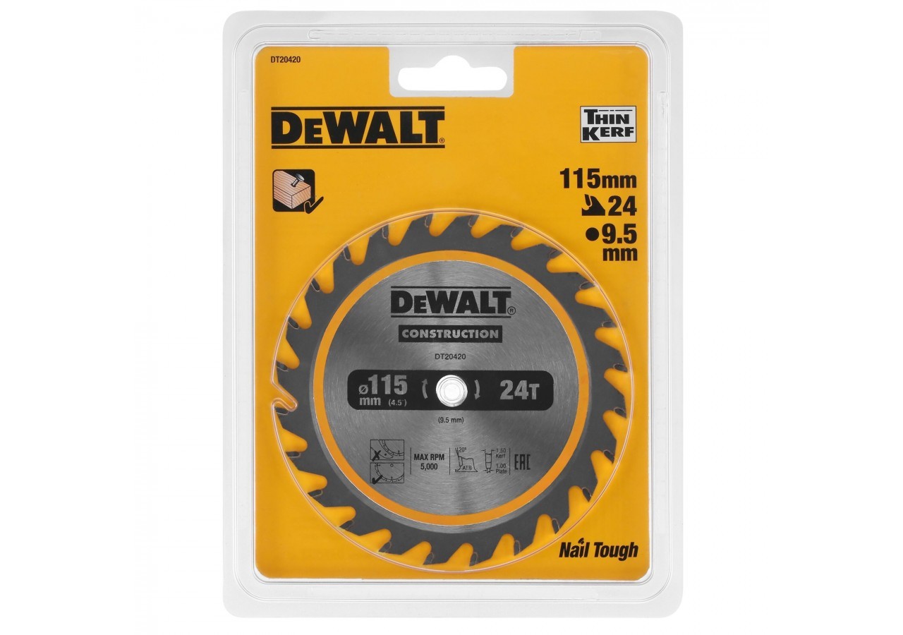 Construction Circ Saw Blade Cordless - Framing 115mm 24T - DT20420-QZ - Dewalt