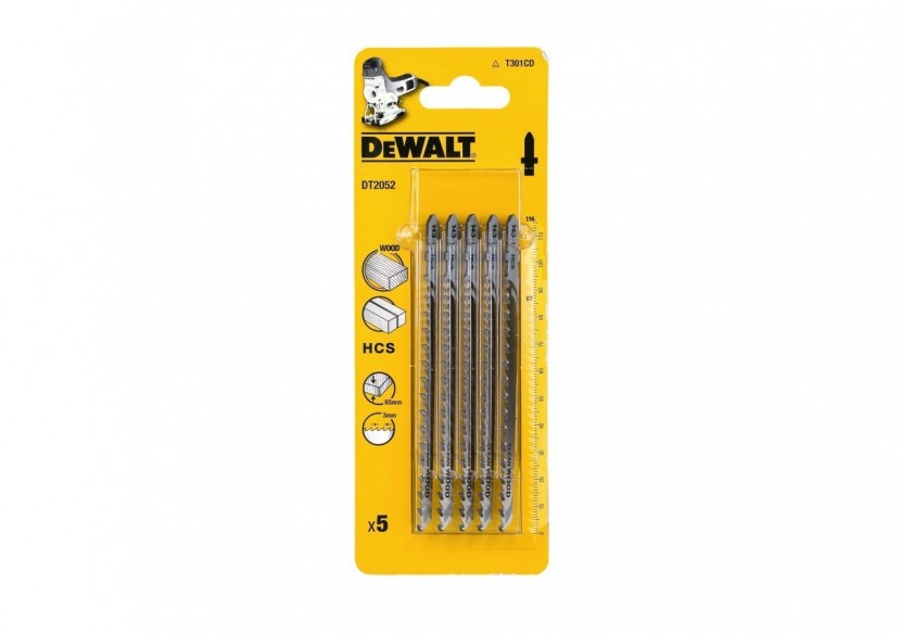 Lame de scie sauteuse bois HCS Profondeur de coupe inférieur à  60mm AttacheT - DT2052-QZ - Dewalt Lame de scie sauteuse bois HCS Profondeur de coupe inférieur à  60mm AttacheT - DT2052-QZ - Dewalt