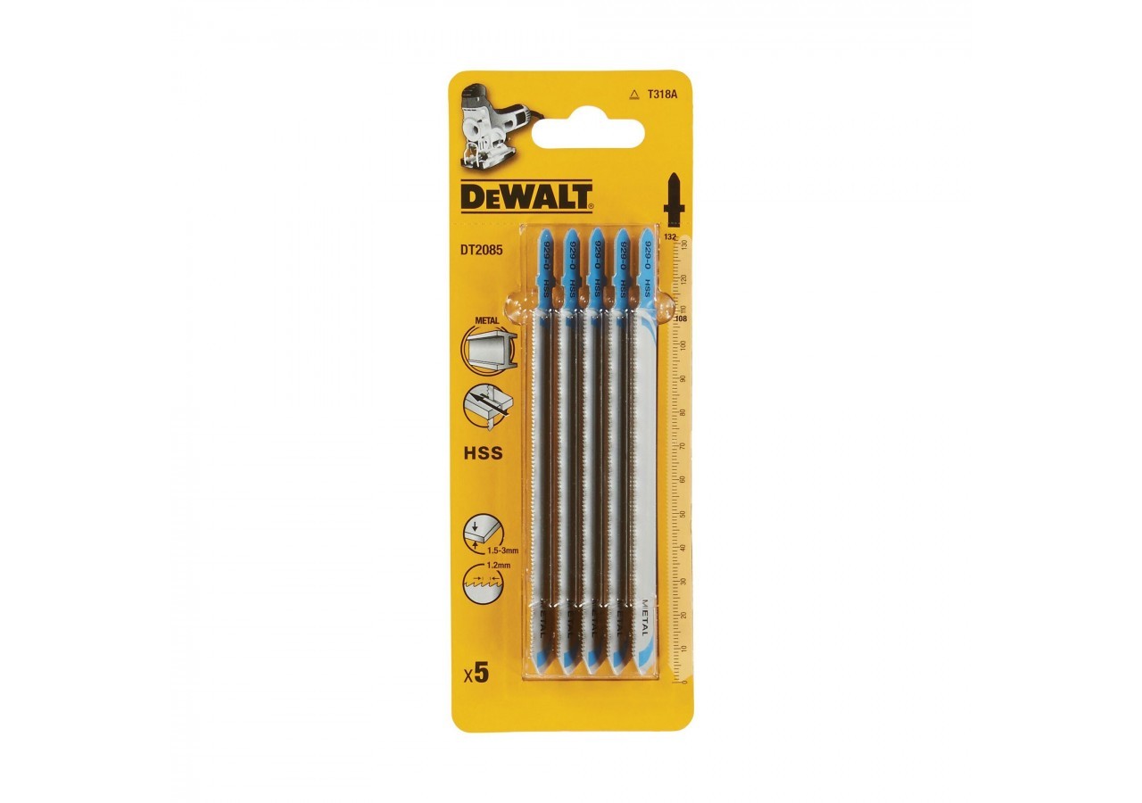 Lame de scie sauteuse métal et alu HSS Profondeur de coupe inférieur à 3mm Attache en T - DT2085-QZ - Dewalt