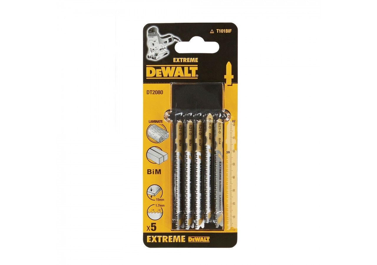 Lame Pour Scie Sauteuse Bim Pour Applications Spéciales Profondeur De Coupe inférieur à  15mm Attache En T - DT2080-QZ - Dewalt