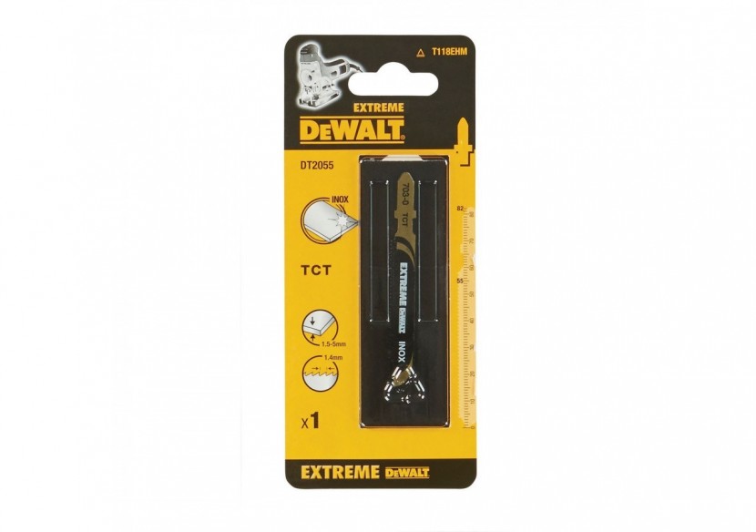 Lame Pour Scie Sauteuse Au Carbure De Tungstène Profondeur De Coupe inférieur à  5mm Attache En T - DT2055-QZ - Dewalt Lame Pour Scie Sauteuse Au Carbure De Tungstène Profondeur De Coupe inférieur à  5mm Attache En T - DT2055-QZ - Dewalt