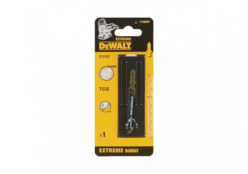 Lame pour scie sauteuse au Carbure de Tungstène Profondeur de coupe inférieur à  10mm Attache en T - DT2102-QZ - Dewalt Lame pour scie sauteuse au Carbure de Tungstène Profondeur de coupe inférieur à  10mm Attache en T - DT2102-QZ - Dewalt