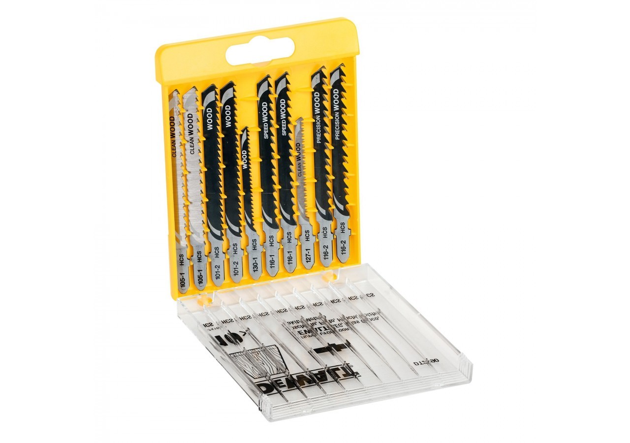 Coffret de 10 lames de scie sauteuse bois Attache en T - DT2290-QZ - Dewalt