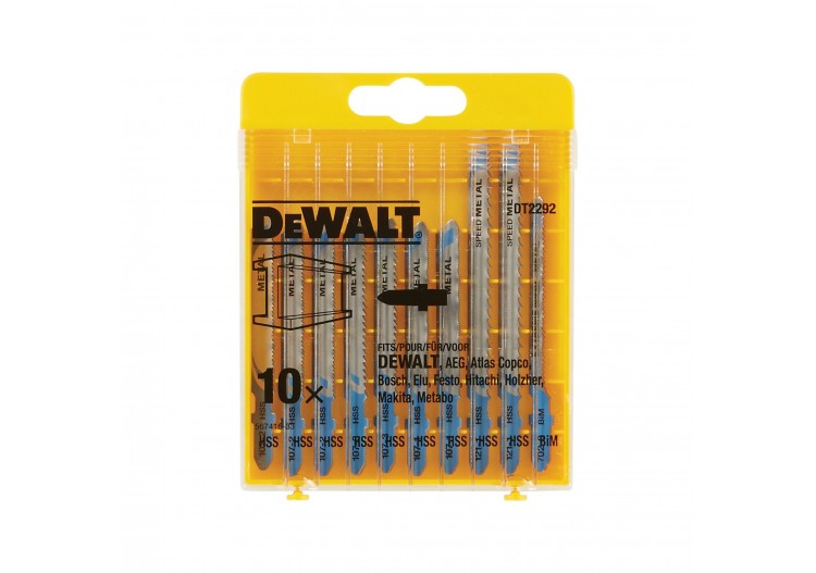 Coffret de 10 lames de scie sauteuse métal Attache en T - DT2292-QZ - Dewalt 2