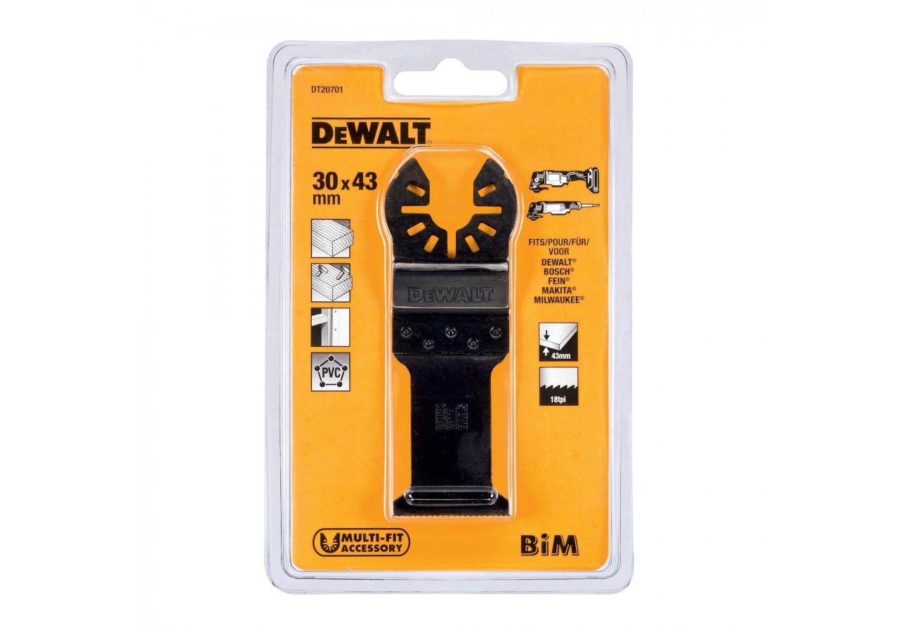 Lame 30x43mm Bim pour multi-cutter - DT20701-QZ - Dewalt