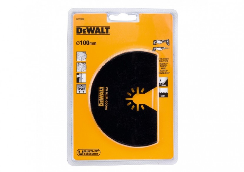 Lame Ø100m Bim semi circulaire pour multi-cutter - DT20708-QZ - Dewalt Lame Ø100m Bim semi circulaire pour multi-cutter - DT20708-QZ - Dewalt