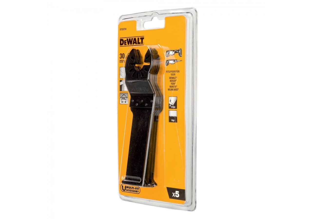 Jeu de 5 lames 30x67mm Bimpour multi-cutter - DT20724-QZ - Dewalt