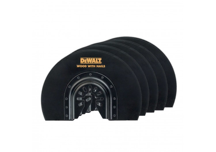 Jeu de 5 lames Ø100 mm Bim semi circulaire Moyeu déportépour multi-cutter - DT20729-QZ - Dewalt
