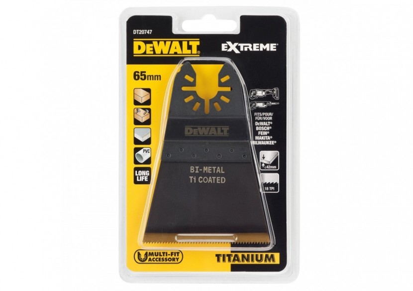 Lame bi-métal revêtement Titanium 64 mmpour multi-cutter - DT20747-QZ - Dewalt Lame bi-métal revêtement Titanium 64 mmpour multi-cutter - DT20747-QZ - Dewalt