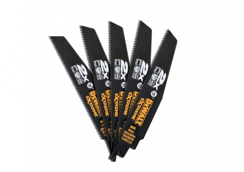 Lame de scie sabre BIM 2X Long Life pour la coupe du bois et métal 152mm - DT2301L-QZ - Dewalt Lame de scie sabre BIM 2X Long Life pour la coupe du bois et métal 152mm - DT2301L-QZ - Dewalt
