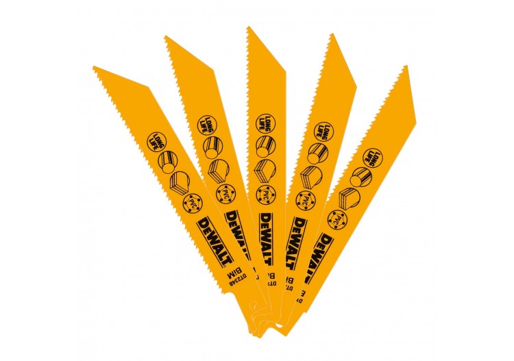 Lame De Scie Sabre Bim Pour La Coupe Du Bois Avec Métal 152mm Profondeur inférieur à 12mm - DT2348-QZ - Dewalt