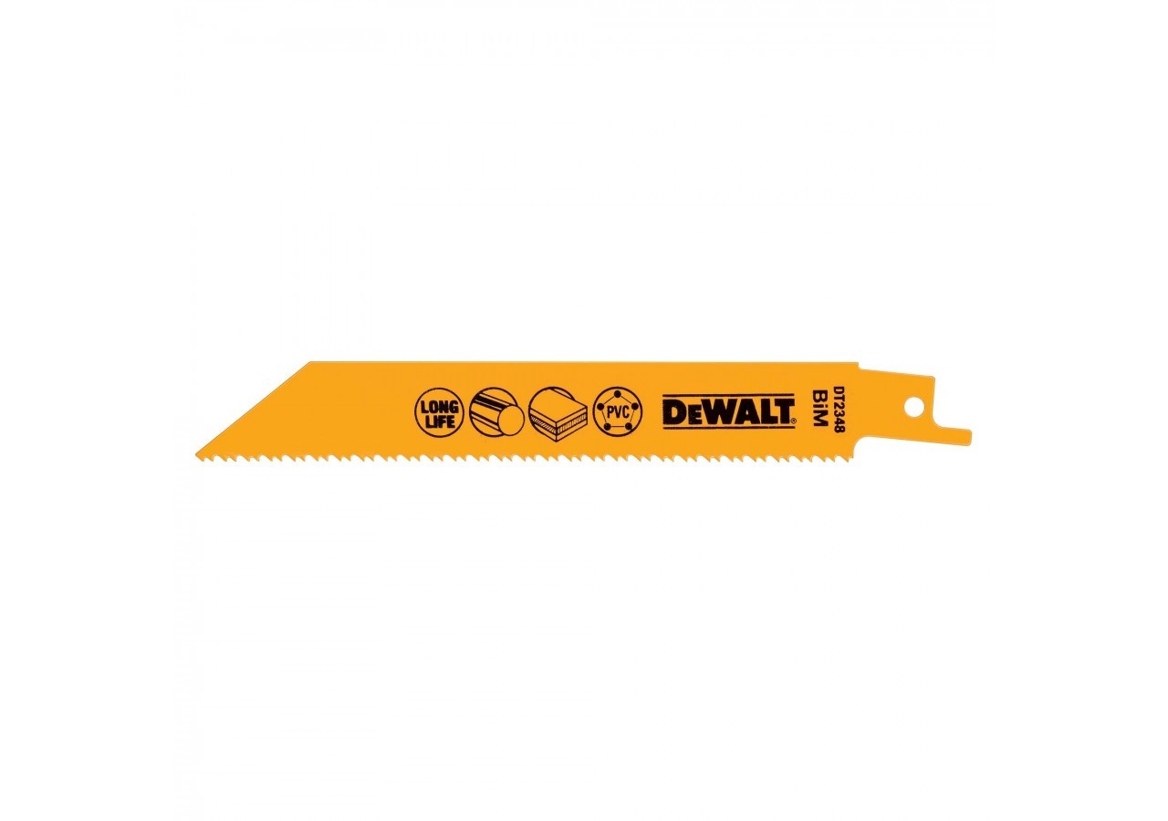 Lame De Scie Sabre Bim Pour La Coupe Du Bois Avec Métal 152mm Profondeur inférieur à 12mm - DT2348-QZ - Dewalt