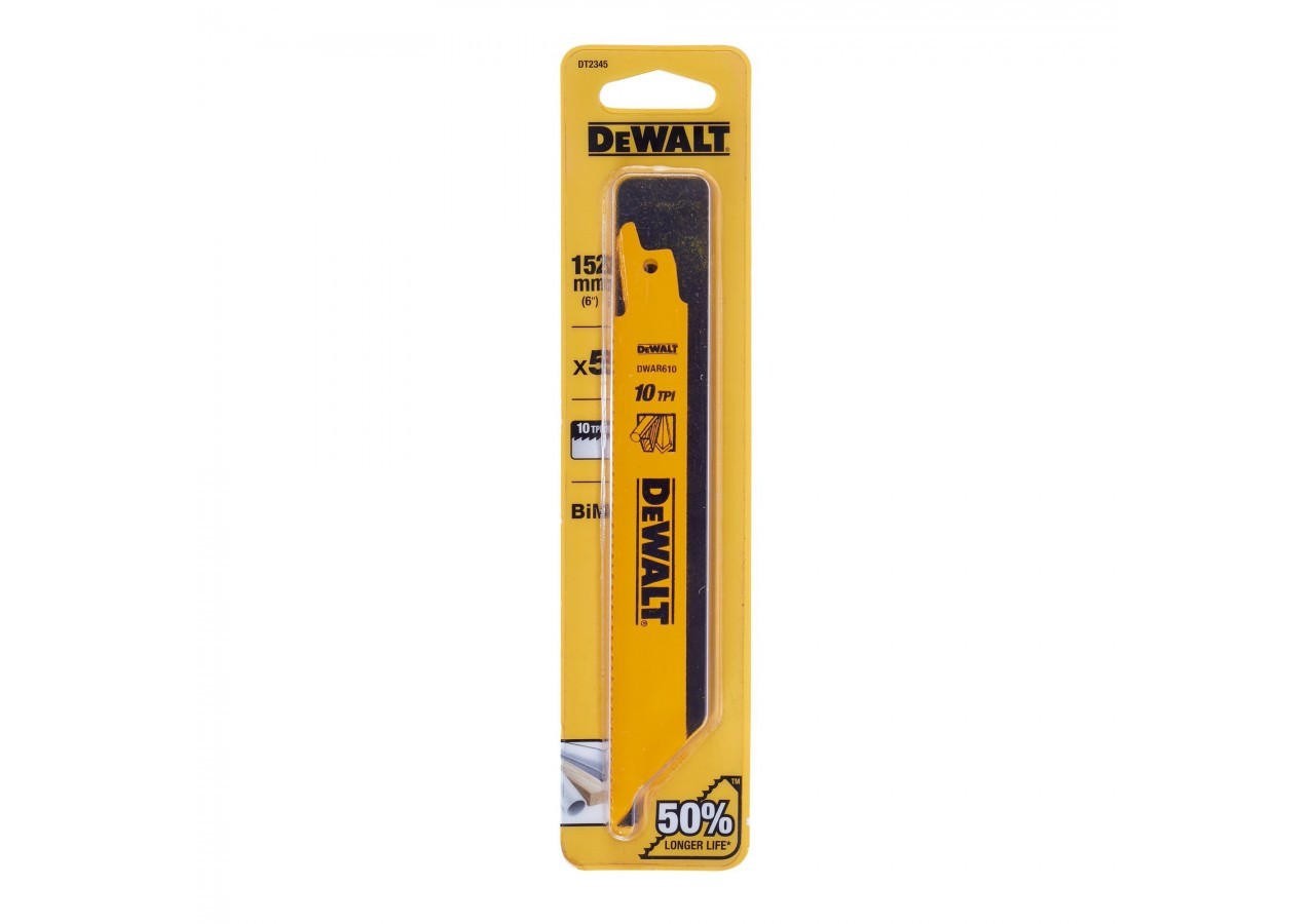 Lame de scie sabre BIM pour la coupe du bois avec métal 152mm - DT2345-QZ - Dewalt